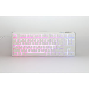 Ducky one 3 classic pure white tkl rgb mechanisch toetsenbord (wit, us lay-out (qwerty), cherry mx speed silver, 80% (tkl), rgb leds, double-shot pbt, hot-swappable, quack mechanics)