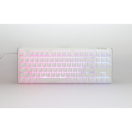 Ducky one 3 classic pure white tkl rgb mechanisch toetsenbord (wit, us lay-out (qwerty), cherry mx speed silver, 80% (tkl), rgb leds, double-shot pbt, hot-swappable, quack mechanics)