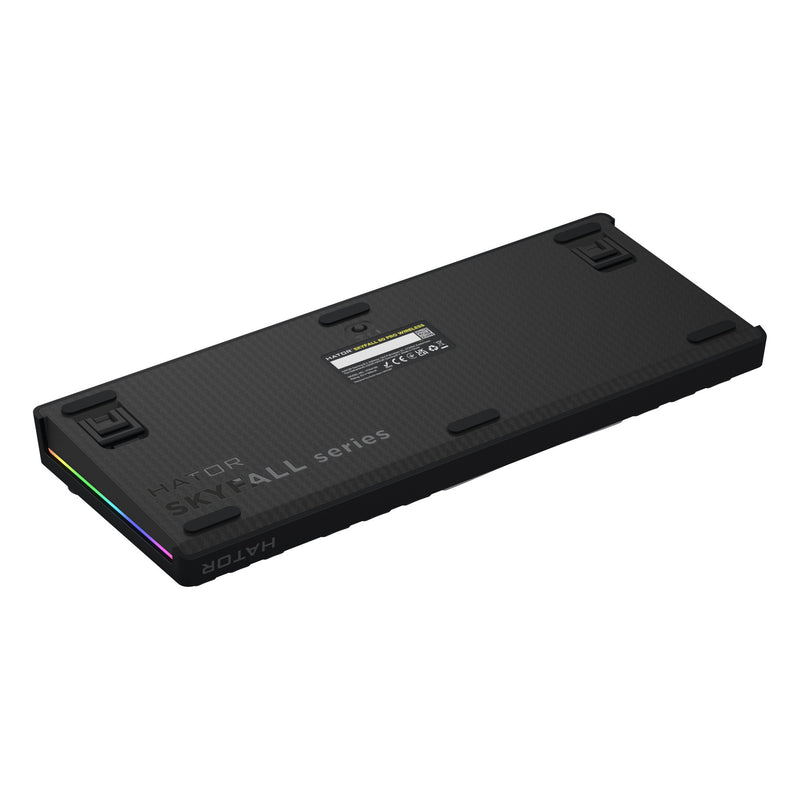 Load image into Gallery viewer, Hator skyfall pro wireless rgb mechanisch gaming toetsenbord (zwart, us lay-out (qwerty), hator aurum vanilla silent, 80% (tkl), rgb, double-shot pbt, hot-swap, 2.4ghz | bluetooth | usb-c)
