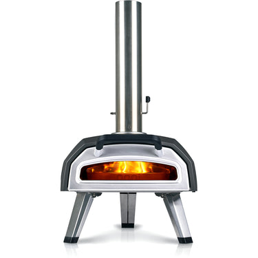 Ooni karu 2 multi-fuel pizza oven pizzaoven (zwart roestvrij staal, 12'' pizza, hout, houtskool en gas)