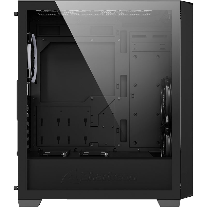 Load image into Gallery viewer, Sharkoon vs8 rgb black midi tower behuizing (zwart | 2x usb-a | 1x usb-c | rgb | tempered glass)
