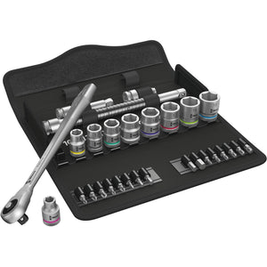 Wera zyklop metal-knarrens.8100 sb7 3 8 gereedschapsset ( 28-delig )