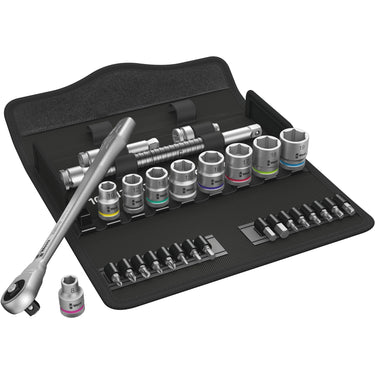 Wera zyklop metal-knarrens.8100 sb7 3 8 gereedschapsset ( 28-delig )