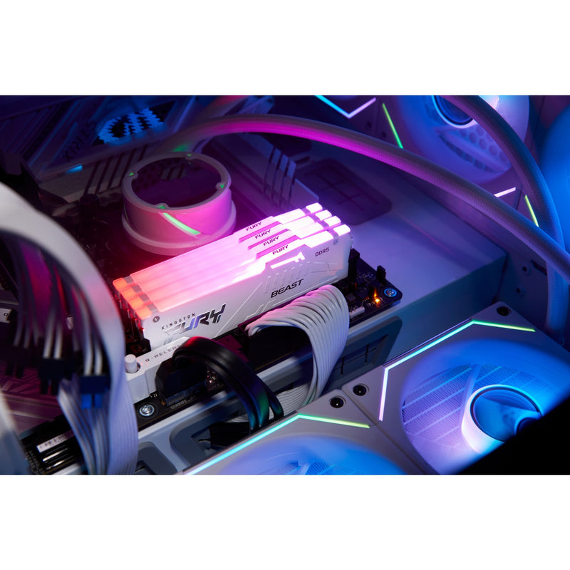 Load image into Gallery viewer, Kingston fury beast rgb 16 gb ddr5-5600 (1x 16 gb) werkgeheugen (wit, kf556c40bwa-16, xmp 3.0)
