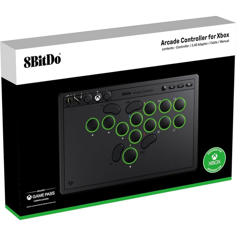 Load image into Gallery viewer, 8bitdo arcade controller for xbox (zwart, 2.4 ghz usb, xbox series x|s, xbox one, pc)
