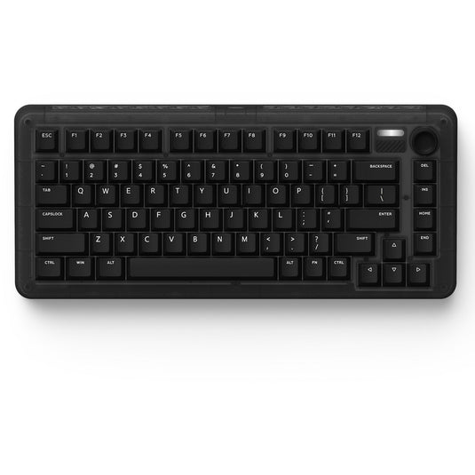 Iqunix zx75 dark side wireless mechanical keyboard (zwart, us lay-out (qwerty), cherry mx brown, 75%, rgb leds, hot-swappable, double-shot pbt, 2.4ghz | bluetooth 5.1 | usb-c)