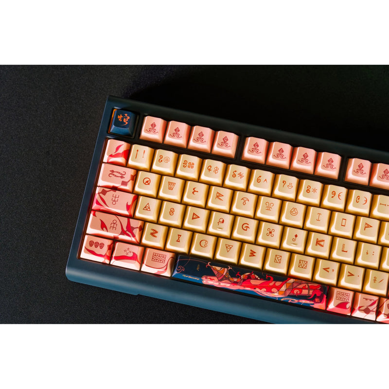 Load image into Gallery viewer, Ducky year of the snake 2025 limited edition rgb mechanisch gaming toetsenbord (zwart, us lay-out (qwerty), cherry mx2a brown, 75%, rgb, pbt dye-sub keycaps, hot-swap)
