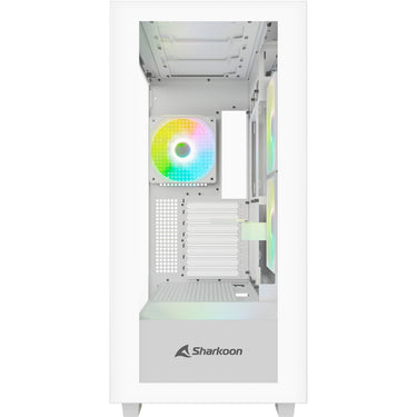 Sharkoon rebel c60 rgb midi tower behuizing (wit | 2x usb-a | 1x usb-c | rgb | tempered glass)