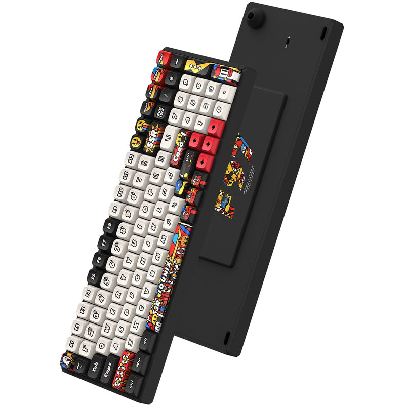 Load image into Gallery viewer, Iqunix f97 graffiti diary wireless mechanical keyboard (zwart, us lay-out (qwerty), cherry mx silent red, 96%, rgb leds, 96%, hot-swappable, pbt, 2.4ghz | bluetooth 5.1 | usb-c)
