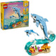 Lego ® creator 3in1 zeedieren: prachtige dolfijnen - bouw om tot een zeepaardje of krab - 31385