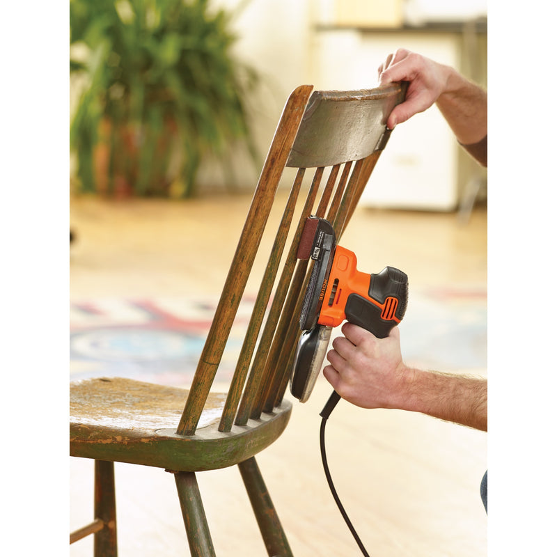 Load image into Gallery viewer, Black+decker 120 watt mouse detailschuurmachine ka2500k-qs deltaschuurmachine (oranje zwart, accessoires en koffer inbegrepen)
