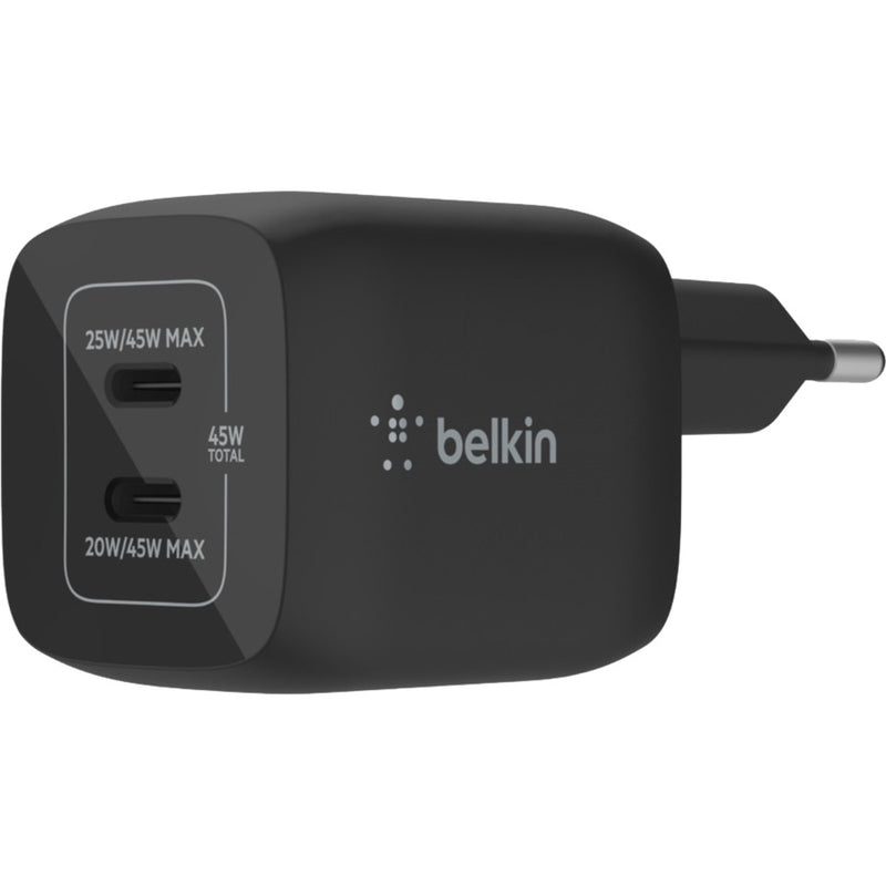 Load image into Gallery viewer, Belkin boostcharge pro 2-poorts usb-c gan-wandlader met pps (45 w) (zwart)
