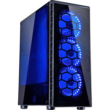Inter-tech cxc2 midi tower behuizing (zwart | 3x usb-a | window)