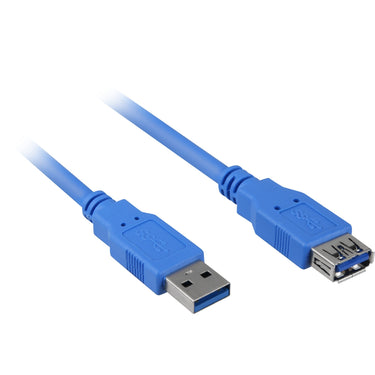 Sharkoon usb 3.0 verlengkabel (blauw, 1 meter)
