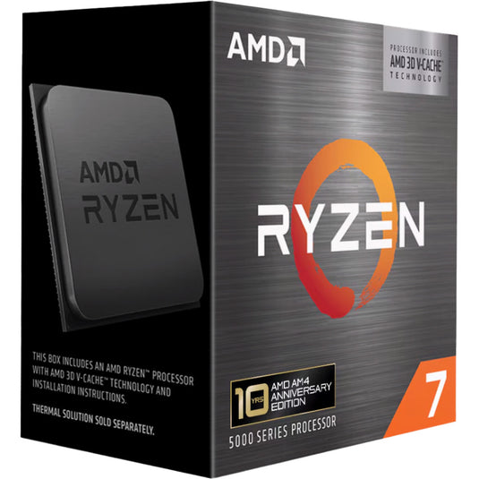Amd ryzen 7 5800x3d, 3,4 ghz (4,5 ghz turbo boost) socket am4 processor (boxed)