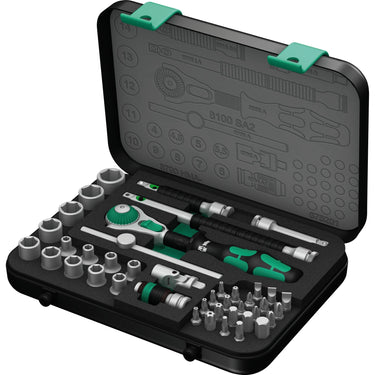 Wera 8100 sa 2 zyklop speed ratel- en doppenset, 1 4 -aandrijving, metrisch, 42 -delig - 1 stuk(s) - 05003533001