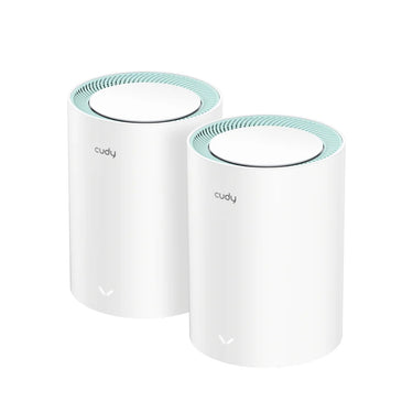 Cudy ac1200 gigabit mesh wi-fi system (2-pack) mesh router (wit)