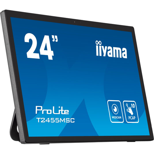 Iiyama prolite t2455msc-b1 24 touchscreen monitor (zwart (mat), hdmi, displayport, 2x usb-a, usb-b)
