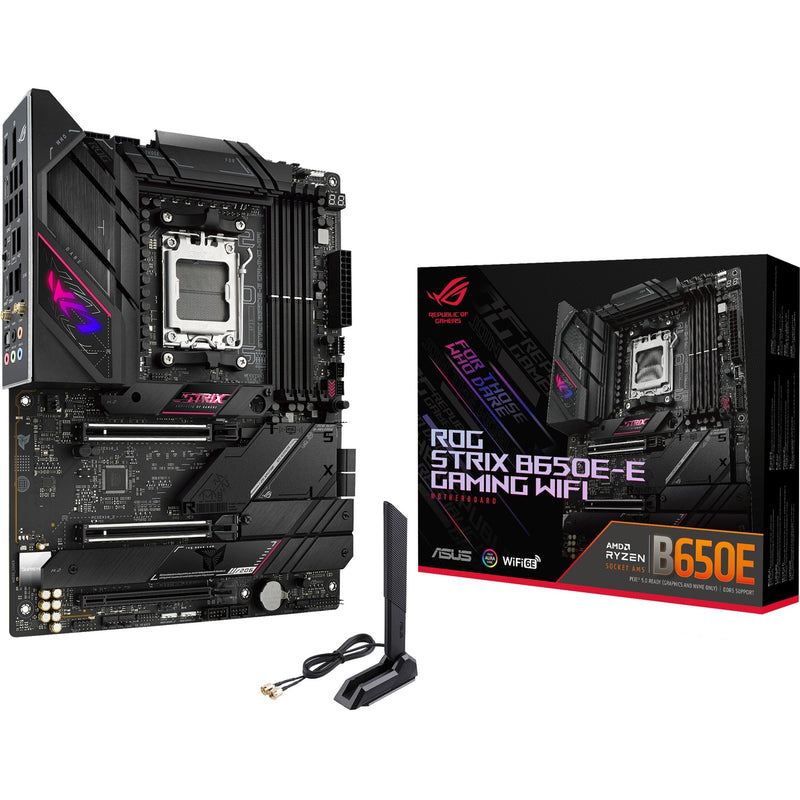 Load image into Gallery viewer, Asus rog strix b650e-e gaming wifi socket am5 moederbord (zwart, raid, 2.5 gb-lan, wi-fi 6e, bt, sound, atx)
