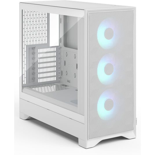 Fractal design pop 2 air rgb midi tower behuizing (wit | 1x usb-a | 1x usb-c | rgb | tempered glass)