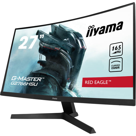 Iiyama g-master red eagle g2766hsu-b1 27 curved gaming monitor (zwart, 2x hdmi, displayport, 2x usb-a, usb-b, 165 hz)