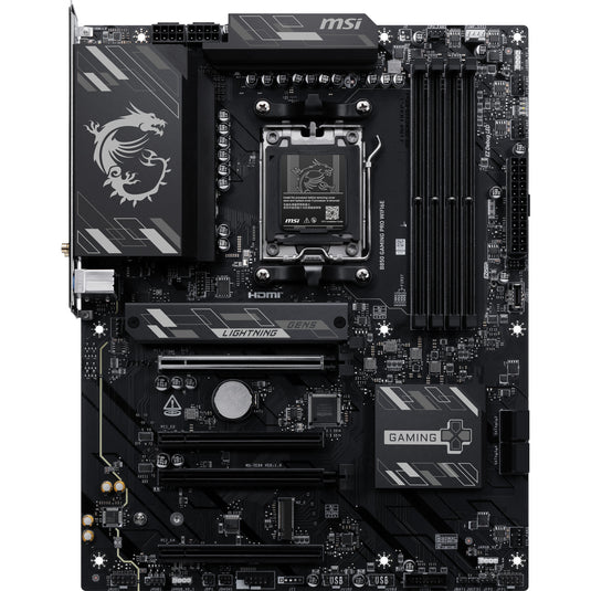 Msi b850 gaming pro wifi6e socket am5 moederbord (zwart, raid, 2.5gb-lan, wi-fi 6e, bt, sound, atx)