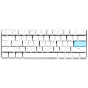 Ducky one 2 pro mini white classic rgb mechanisch gaming toetsenbord (wit, us lay-out (qwerty), cherry mx silent red, 60%, rgb led, double-shot pbt, quack mechanics)