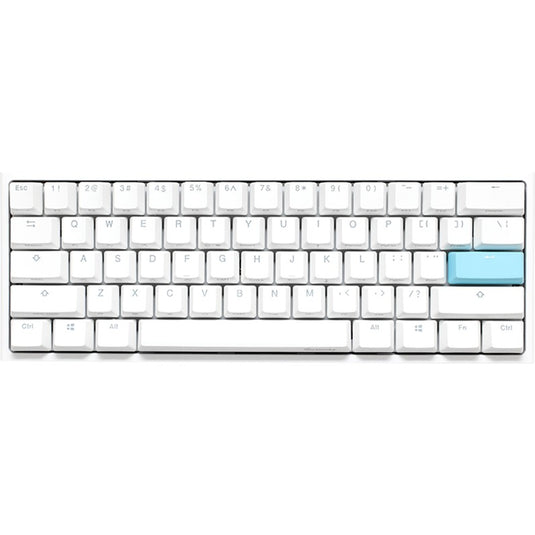 Ducky one 2 pro mini white classic rgb mechanisch gaming toetsenbord (wit, us lay-out (qwerty), cherry mx silent red, 60%, rgb led, double-shot pbt, quack mechanics)