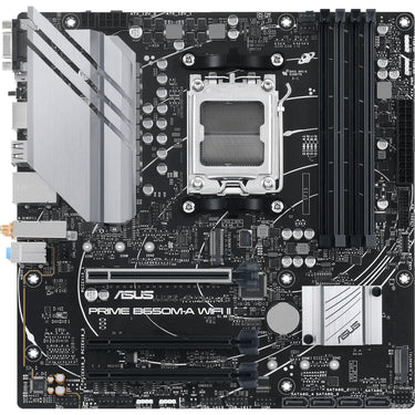 Asus prime b650m-a wifi ii socket am5 moederbord (zwart, raid, 2,5gb-lan, wlan, bt, sound, µatx)