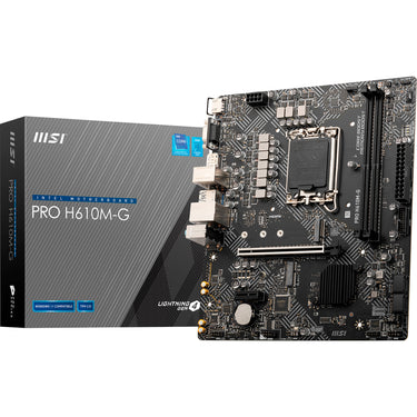 Msi pro h610m-g socket 1700 moederbord (gb-lan, sound, µatx)