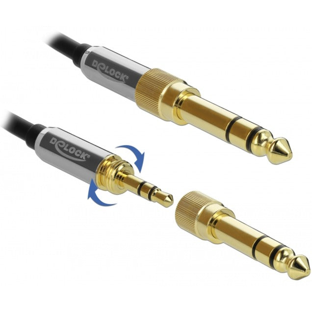 Load image into Gallery viewer, Delock stereo jack 3,5 mm 3-pin male > female verlengkabel (zwart, 2 meter)

