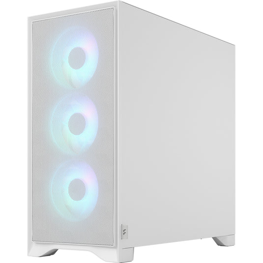 Fractal design pop 2 air rgb midi tower behuizing (wit | 1x usb-a | 1x usb-c | rgb | tempered glass)