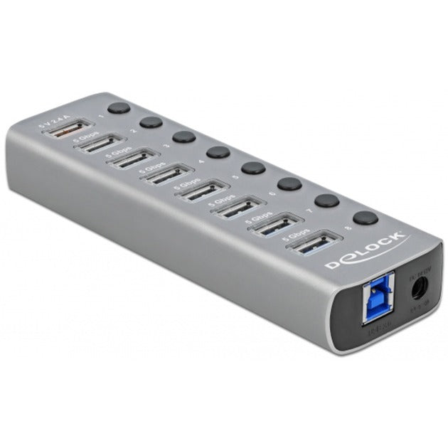 Load image into Gallery viewer, Delock usb 3.2 gen 1 hub met 7 poorten usb-hub (grijs)
