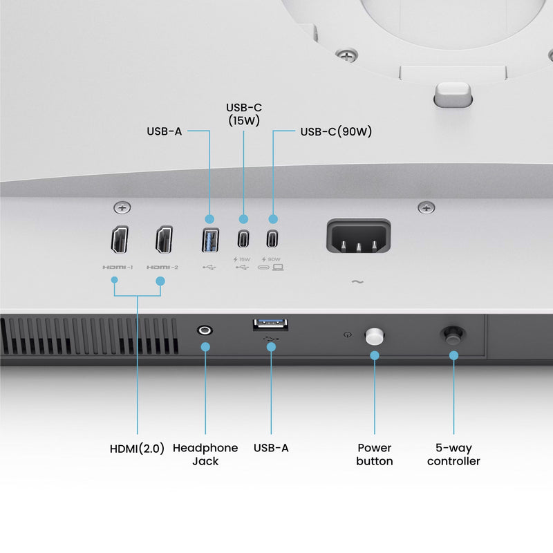 Load image into Gallery viewer, Benq ma270up voor macbook 27 4k uhd monitor (zilver, hdmi, usb-a, usb-c, audio)
