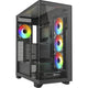 Sharkoon elite shark ca500 midi tower behuizing (zwart | 2x usb-a | 1x usb-c | rgb | tempered glass)