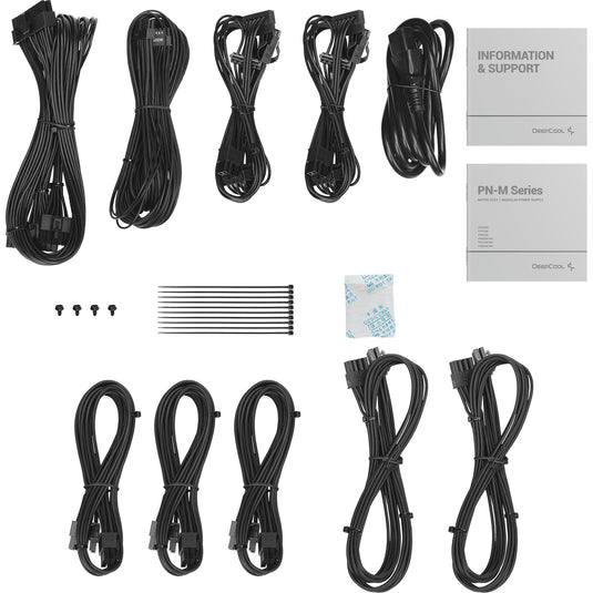 Deepcool pn850m modulaire 850 watt voeding (zwart, 1x 12v-2x6, 3x pcie)