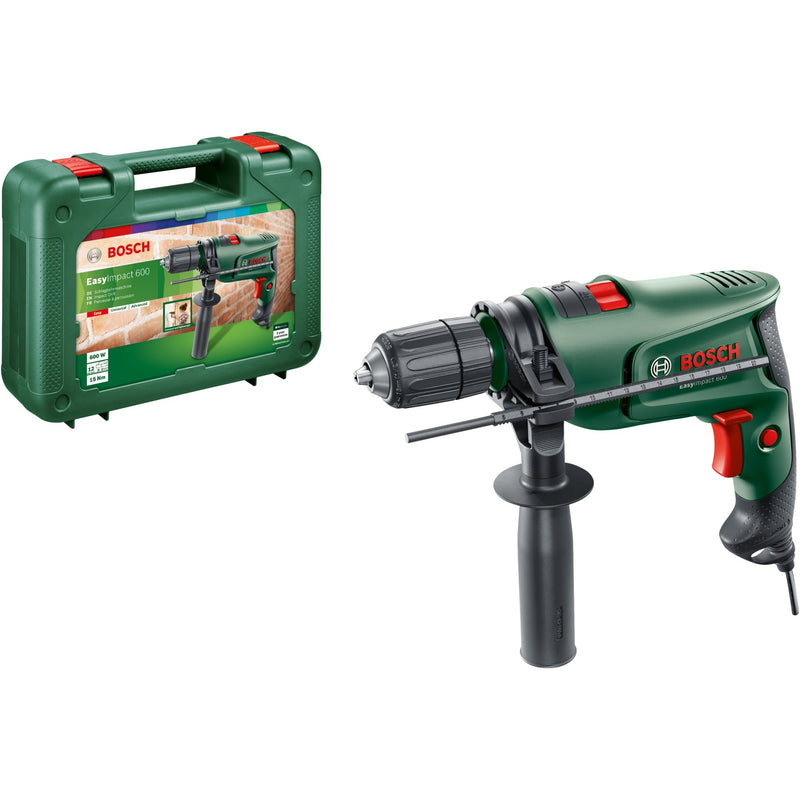 Load image into Gallery viewer, Bosch easyimpact 600 klopboormachine (groen zwart, koffer inbegrepen)
