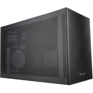 Silverstone sugo 17 mini tower behuizing (zwart | 2x usb-a | 1x usb-c)