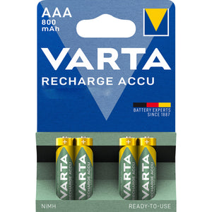 Varta aaa (micro hr03) oplaadbare batterij (4 stuks)