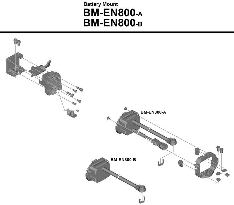 Load image into Gallery viewer, Shimano steps bm-en800 integrated down tube battery mount with key unit mount
