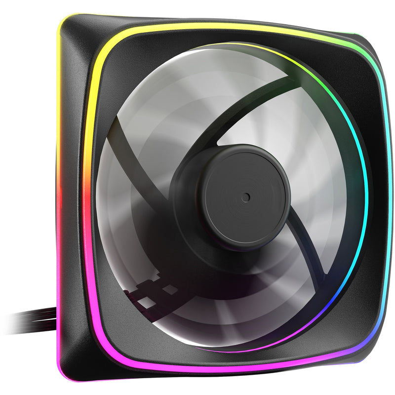 Load image into Gallery viewer, Sharkoon shark lights rgb pwm case fan (zwart, 120 x 120 x 25 mm)
