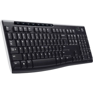 Logitech wireless keyboard k270 (zwart, eu lay-out (qwerty), rubberdome)