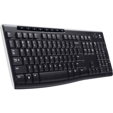 Logitech wireless keyboard k270 (zwart, eu lay-out (qwerty), rubberdome)