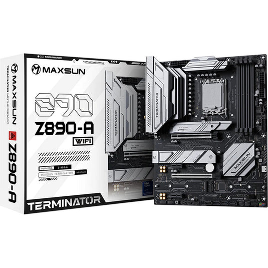 Maxsun ms-terminator z890-a wifi socket 1851 moederbord (zwart, raid, 2.5 gb-lan, wlan, bt, sound, atx)