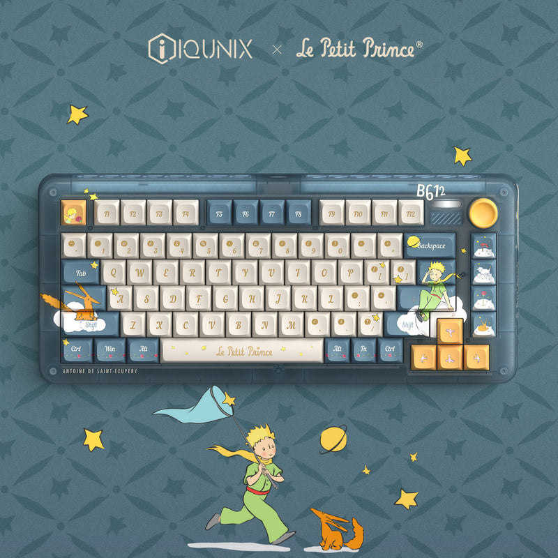 Afbeelding laden in galerijviewer, Iqunix zx75 sky encounter wireless mechanical keyboard (blauw, us lay-out (qwerty), gateron red, 75%, rgb leds, hot-swappable, double-shot pbt, 2.4ghz | bluetooth 5.1 | usb-c)
