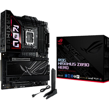 Asus rog maximus z890 hero socket 1851 moederbord (zwart, raid, 2.5gb-lan, 5gb-lan, wi-fi 7, bt, sound, atx)