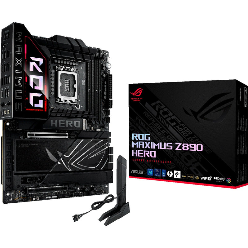 Load image into Gallery viewer, Asus rog maximus z890 hero socket 1851 moederbord (zwart, raid, 2.5gb-lan, 5gb-lan, wi-fi 7, bt, sound, atx)
