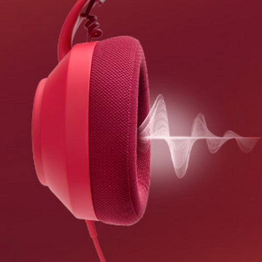 Powera lucidsound ls10x gen 2 bedrade gamingheadset voor xbox series x|s - rood vuur over-ear gaming headset (rood geel, xbox series x|s, xbox one, pc)