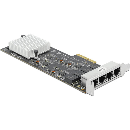 Delock pci express x4 naar 4 x rj45 2,5 gbe netwerkadapter