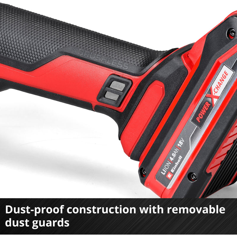 Load image into Gallery viewer, Einhell axxio accu haakse slijper 18 125 q (rood zwart, accu en oplader niet inbegrepen)
